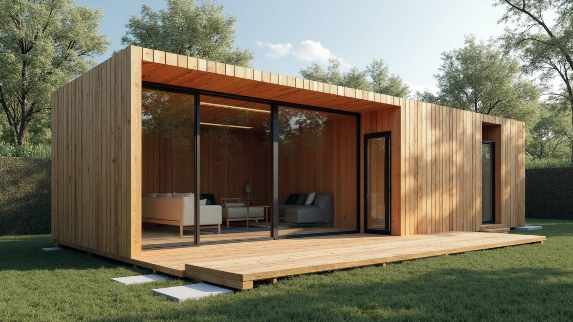 Premium Gartenoffice Container - Ihr Arbeitsplatz in der Natur