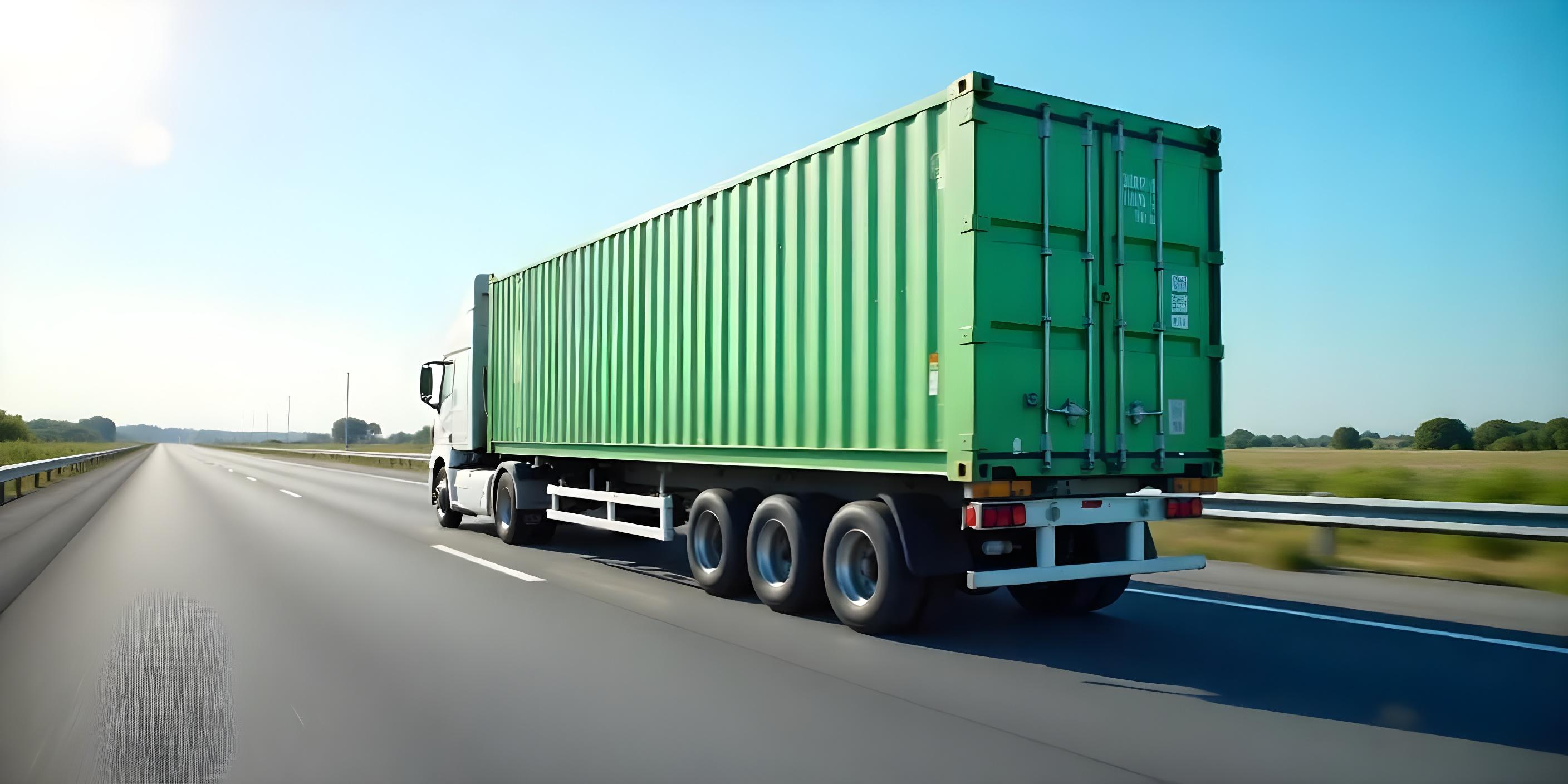 Lieferfahrzeug oder LKW mit Container